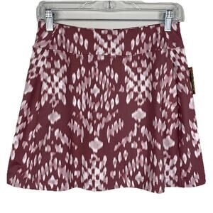 Title Nine Pocket Dream Skort Size S Pink Java Print Pickleball Tennis Stretch